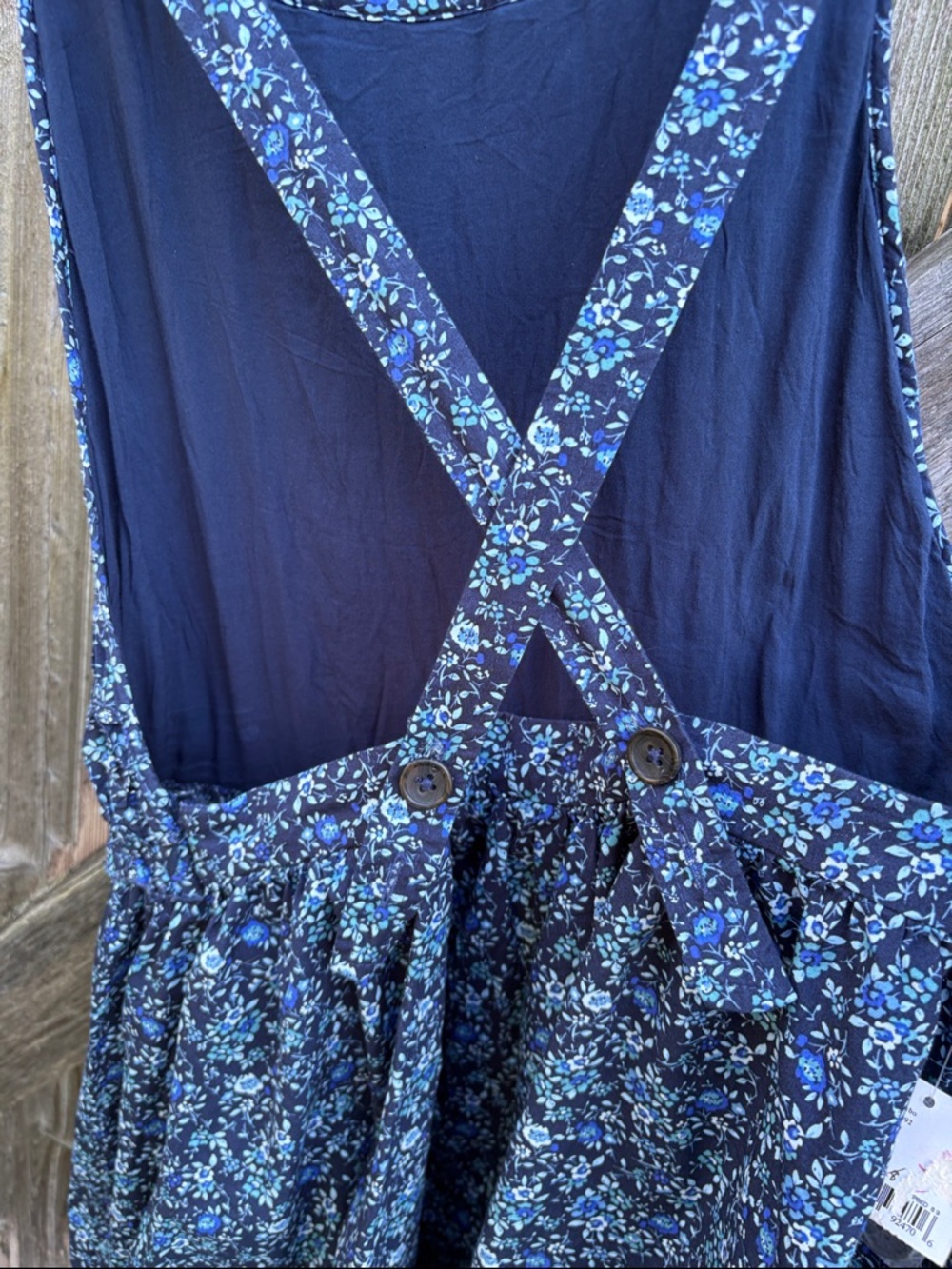 NWT Free People Petunia Mini Dress Blue Floral Size Medium Retail $128.00 - Picture 10 of 13